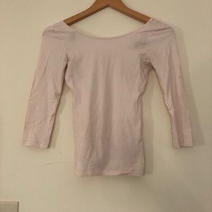 Nordstrom BP Baby Pink Scoop Back 3/4 Sleeve XS